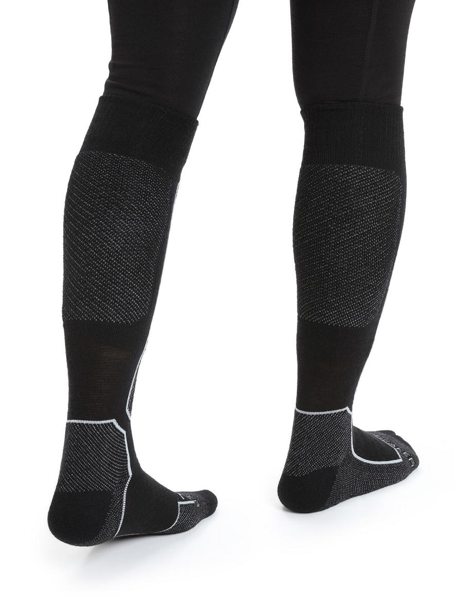 Chaussettes Icebreaker Merino Ski+ Light Over the Calf Femme Noir | FR 1439UZGT